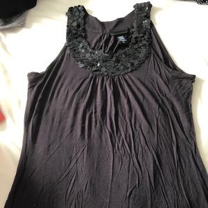 Black top with sequins